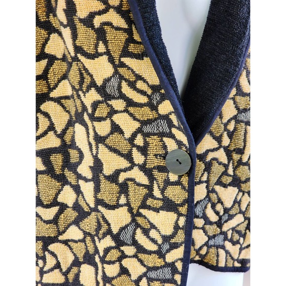 Vintage 90's Tapestry Broken Glass One-Button Casual Plus-size Jacket XL - Picture 4 of 9